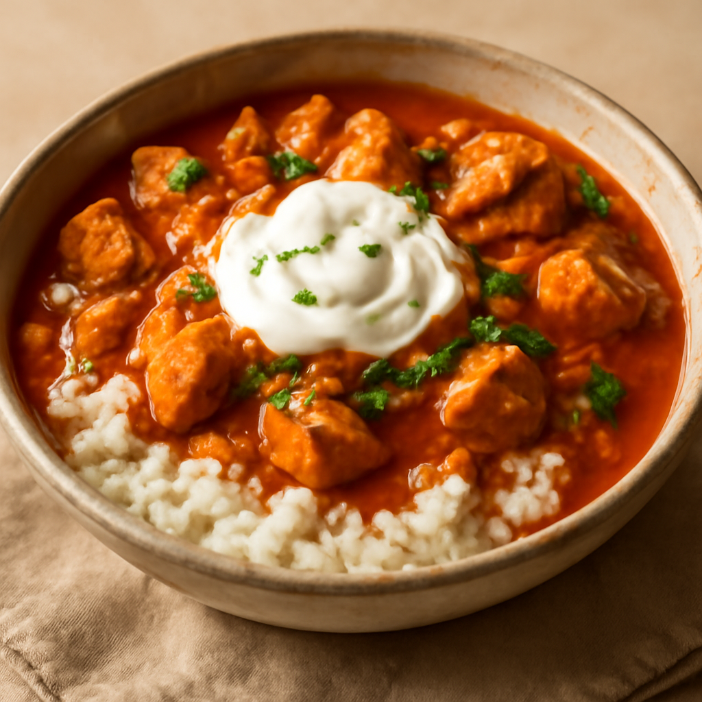 Hearty Chicken Paprikash with Cauliflower 'Noodles'