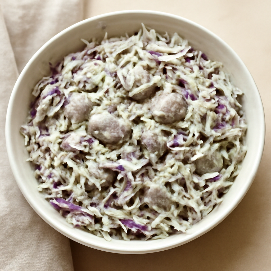 Herring & Cabbage Salad with Creamy Dill Dressing