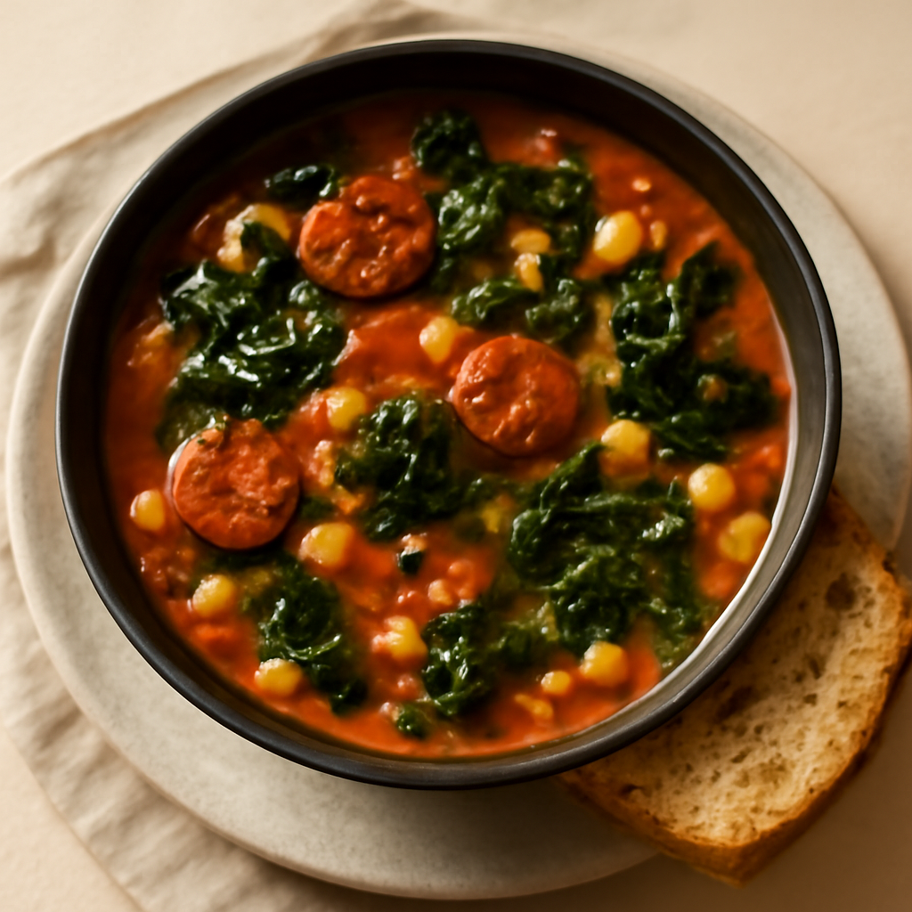 Spanish Chorizo & Kale Stew with Chickpeas
