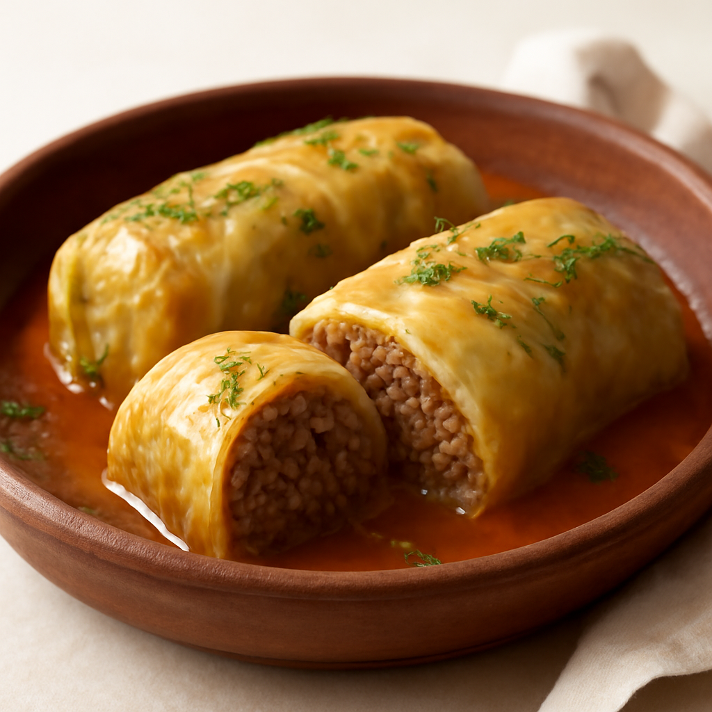 Stuffed Cabbage Rolls with Beef & Flaxseed